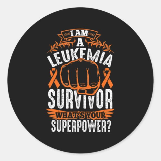 白血病がんを克服した認識度リボンギフト ラウンドシール (正面)