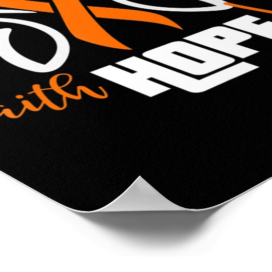 白血病がん患者のための白血病衣装ギフト ポスター (角)