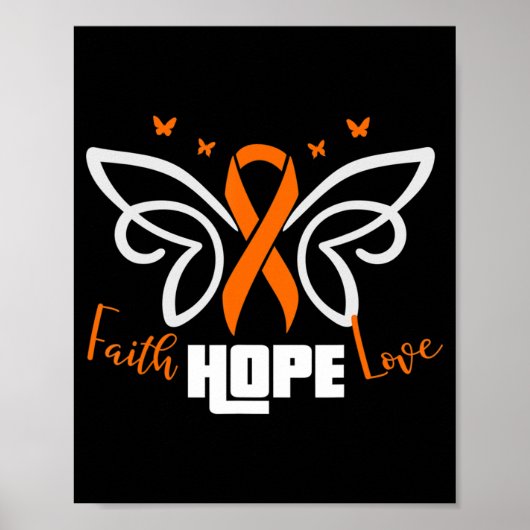 白血病がん患者のための白血病衣装ギフト ポスター (正面)