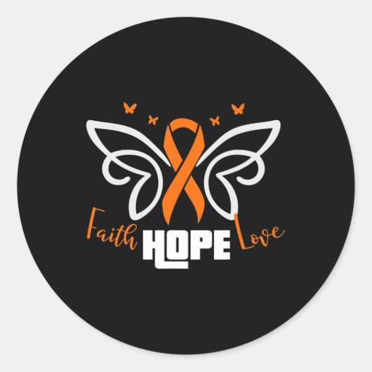 白血病がん患者のための白血病衣装ギフト ラウンドシール (正面)