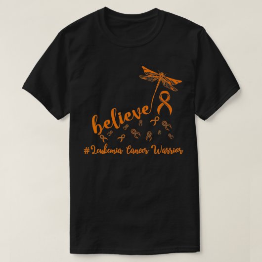 白血病がん戦士トンボ信じライ希望 Tシャツ (デザイン正面)