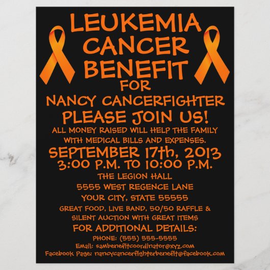 白血病がん戦闘機の特効用フライヤー チラシ (正面)