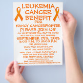 白血病がん特典型フライヤー チラシ (手)