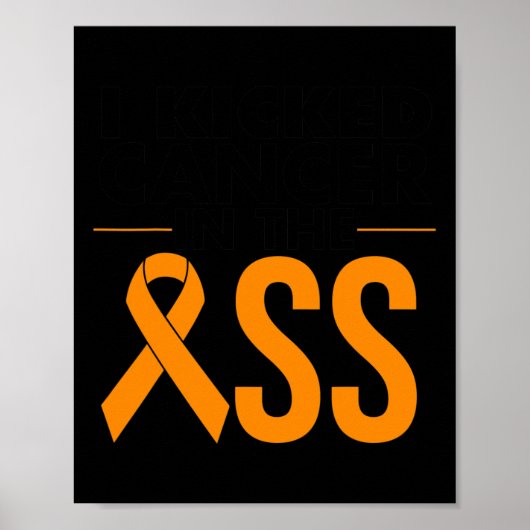 白血病がん生存者おもしろい贈血がんA ポスター (正面)