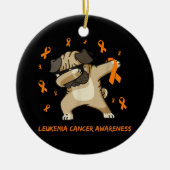 白血病がん認識度オーナメント セラミックオーナメント (正面)