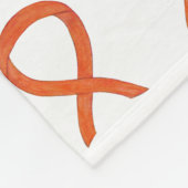 白血病がん認識度リボンフリースブランケット フリースブランケット (角)