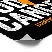 白血病がん認識度リボンNot Today Orange ポスター (角)