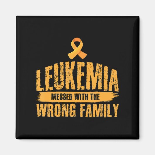 白血病が間違った家族性白血病で混乱した マグネット (正面)