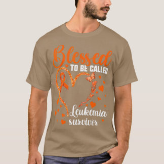 白血病と賛美いうオレンジ色のリボン Tシャツ