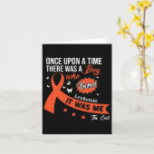 白血病と闘うがんリボン11 カード (黄色い花)