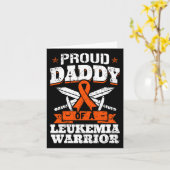 白血病と闘う子の父 Leukemia+Warrior+Dad アウェアネスTシャツ カード (黄色い花)