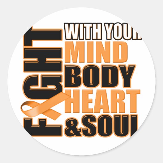 白血病と闘う ラウンドシール (正面)