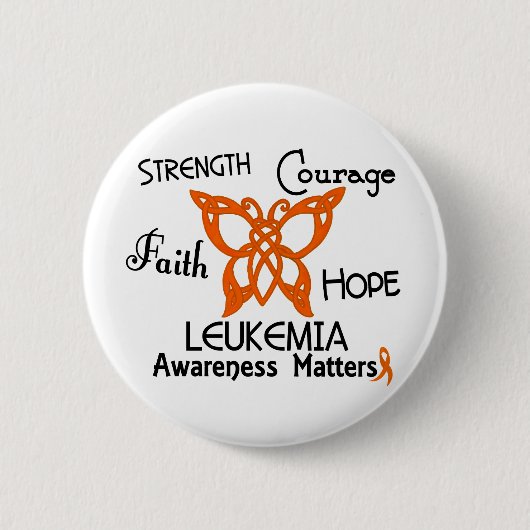 白血病のケルト族の蝶3 缶バッジ (正面)