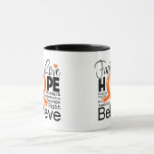 白血病の印刷の信頼愛希望 マグカップ (中央)