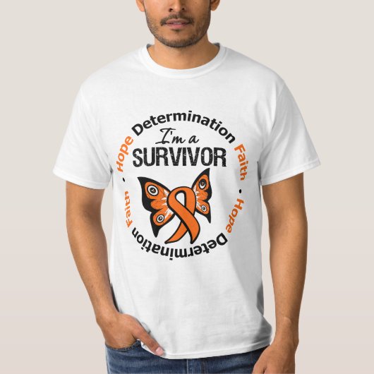 白血病の生存者の希望の決定の信頼 Tシャツ (正面)