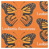 白血病の蝶認識度のリボン ファブリック (クローズアップ)