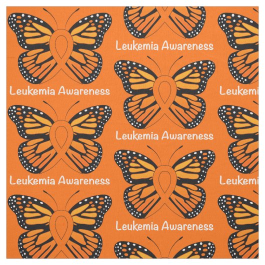 白血病の蝶認識度のリボン ファブリック (見本)