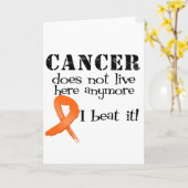 白血病の蟹座はもうここに住んでいません カード (黄色い花)