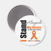白血病は私の妹と並んでいる マグネット (正面/裏面)