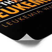 白血病よりも強い – 認識度リボン ポスター (角)