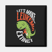 白血病を恐竜の血液学者に変えよう マグネット (正面)