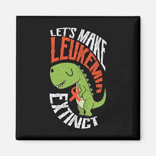 白血病を恐竜の血液学者に変えよう マグネット (正面)