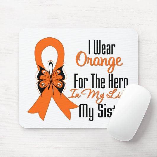 白血病オレンジリボンヒーローマイシスター マウスパッド (マウス)