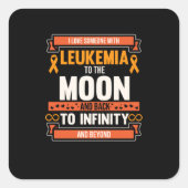 白血病オレンジリボン認識度で人を愛する スクエアシール (正面)