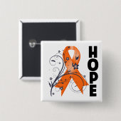 白血病フローラホープRibbon 2 缶バッジ (正面&裏面)