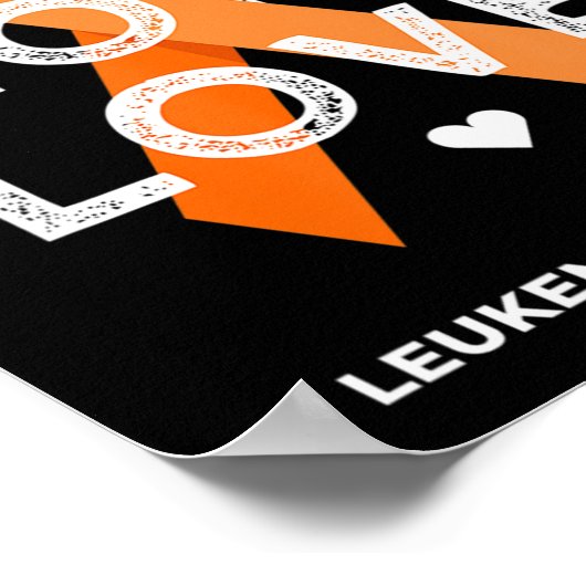 白血病信仰ホープラブオレンジリボン白血病Aw ポスター (角)