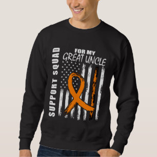 白血病啓発おじ Leukemia Awareness アメリカ国旗サポーター スウェットシャツ