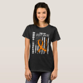 白血病啓発おじ Leukemia Awareness アメリカ国旗サポーター Tシャツ (正面フル)