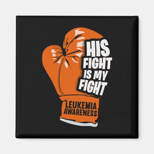 白血病啓発 His Fight Is My Fight 3 マグネット (正面)
