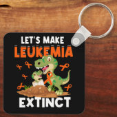 白血病恐竜オレンジリボン血液学者レプティ キーホルダー (裏面)