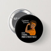 白血病戦士の不死癌の生存者Aw 缶バッジ (正面&裏面)