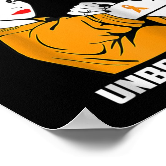 白血病戦士の破れない認識度ギフトティー ポスター (角)