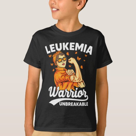 白血病戦士の破壊不能サポート白血病戦争 Tシャツ (正面)