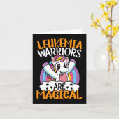 白血病戦士は魔法のユニコーン白血病Awa カード (黄色い花)