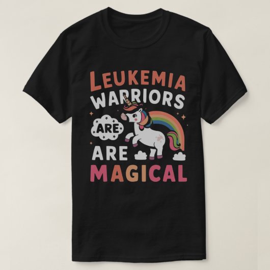 白血病戦士は魔法のユニコーン白血病Awa Tシャツ (デザイン正面)