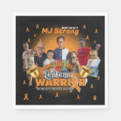 白血病生存者お祝いプレートベルリンギング スタンダードランチョンナプキン (正面)