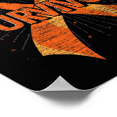 白血病生存者オレンジリボンがん白血病Aw ポスター (角)