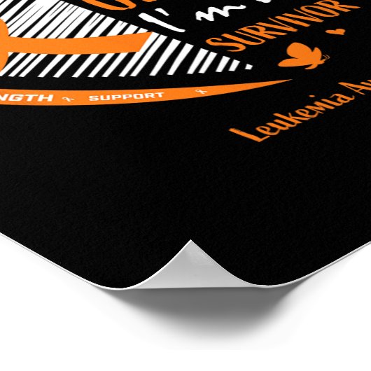 白血病生存者ギフト女性男性子供ママ姉 ポスター (角)