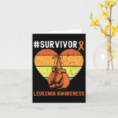 白血病生存者血液がん認識度レトロ カード (黄色い花)