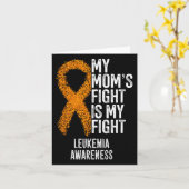 白血病私の母の戦いは私の戦い白血病アウェア カード (黄色い花)