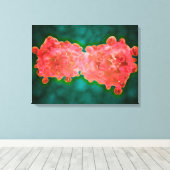 白血病細胞の顕微鏡的見解 キャンバスプリント (インサイチュ (ウッドフロア))