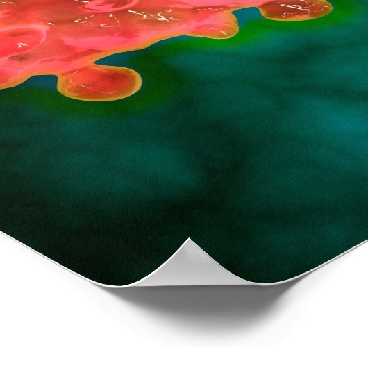 白血病細胞の顕微鏡的見解 ポスター (角)