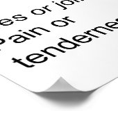 白血病血液がんの一般的な症状の表 ポスター (角)