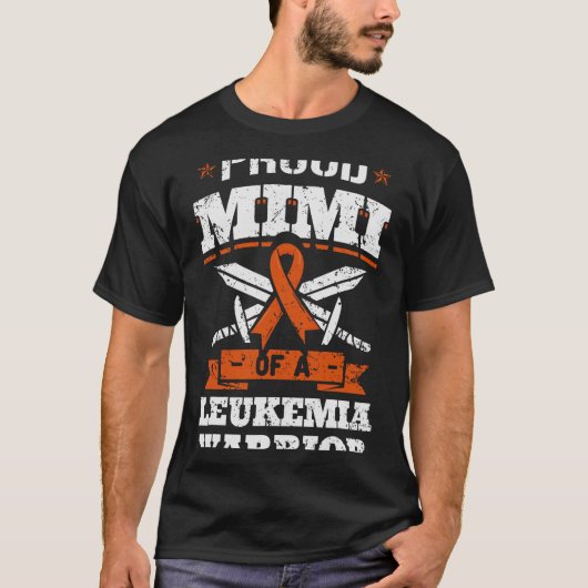 白血病誇りを持った戦士おばあちゃんの認識度のミミ Tシャツ (正面)
