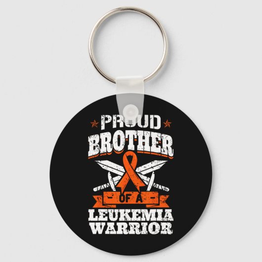 白血病誇りを持った戦士の兄弟認識度 キーホルダー (正面)