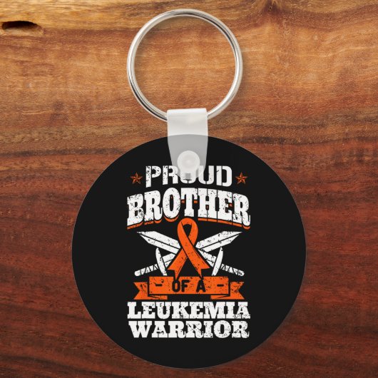 白血病誇りを持った戦士の兄弟認識度 キーホルダー (正面)